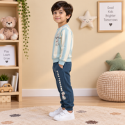Boys Sky Blue Striped Disney 101 Dalmatians Sweatshirt & Jogger Set
