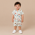 Boys Funday Printed Short Sleeve Shirt and Shorts Set