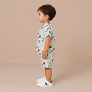 Boys Funday Printed Short Sleeve Shirt and Shorts Set