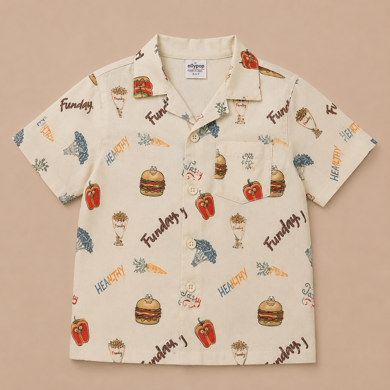 Boys Funday Printed Short Sleeve Shirt and Shorts Set