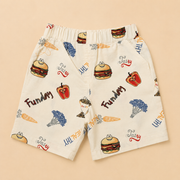 Boys Funday Printed Short Sleeve Shirt and Shorts Set