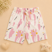 Kids Blue Abstract Brushstroke Tee and Shorts Co-ord Set
