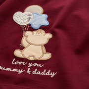 Bear Print Cotton T-Shirt & Shorts Co-ord Set for Boys