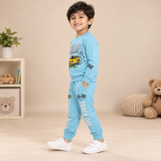 Boys Sky Blue Track Day Racing Car Loungewear Set