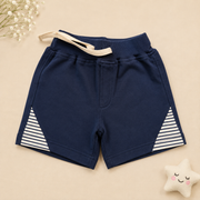 Baby Boys Little Copter Shoulder Button Tee and Charcoal Shorts Set