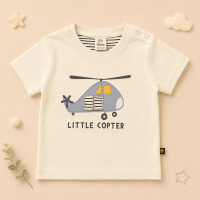 Baby Boys Little Copter Tee and Navy Shorts Set