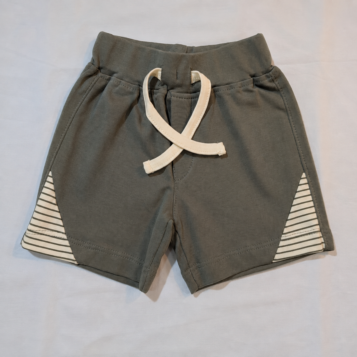 Baby Boys Little Copter Shoulder Button Tee and Charcoal Shorts Set