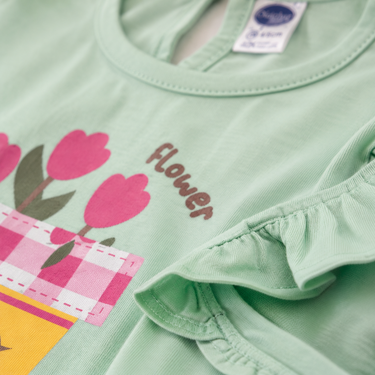 Girls Floral Print Cotton Half Sleeve Top & shorts