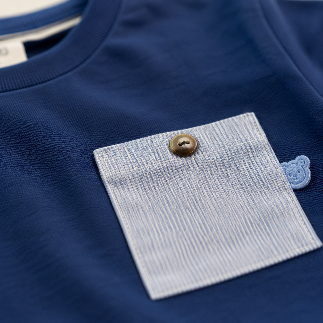 Bear Print Cotton T-Shirt & Shorts Co-ord Set for Boys