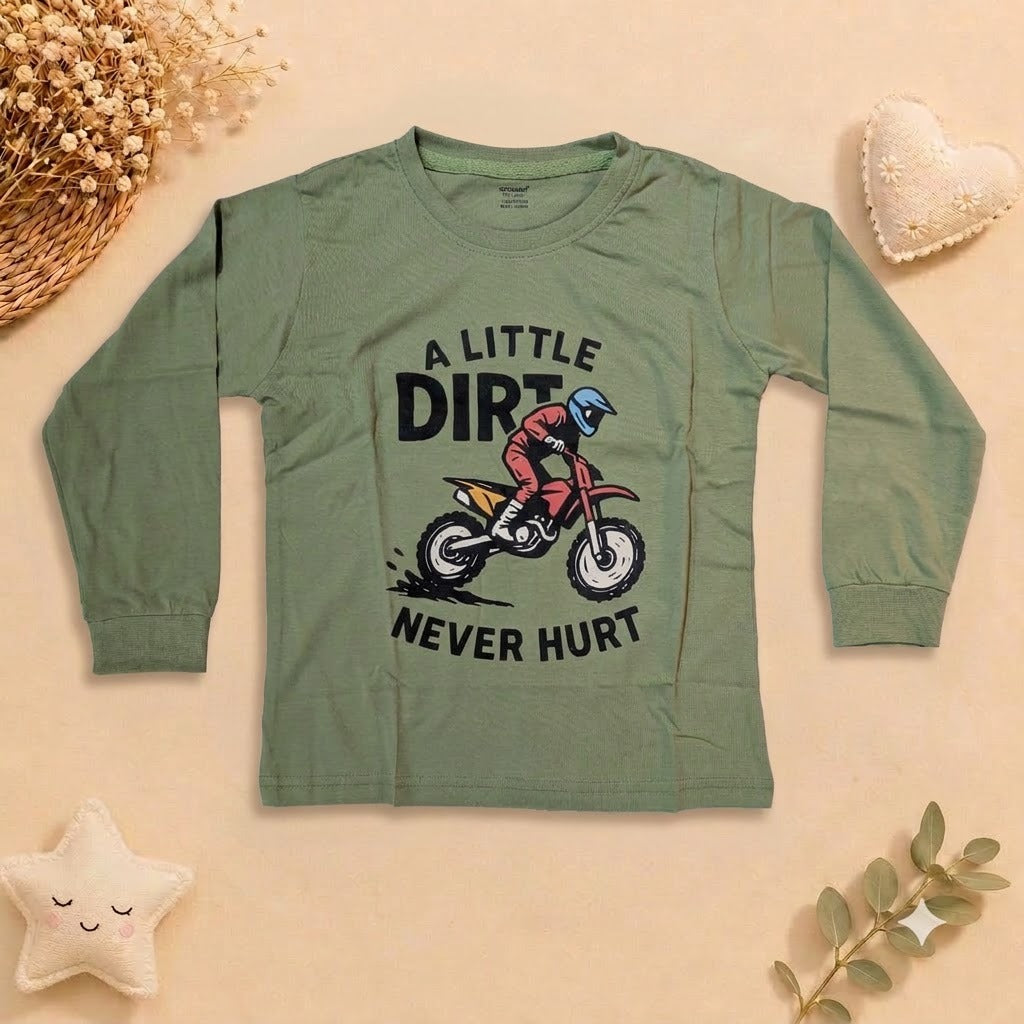 Boys Sage Green Dirt Bike Loungewear Set