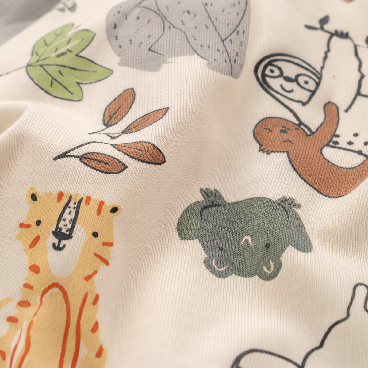 Safari Animal Print Cotton T-Shirt & Shorts Co-ord Set for Boys