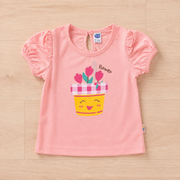 Girls Floral Print Cotton Half Sleeve Top & shorts