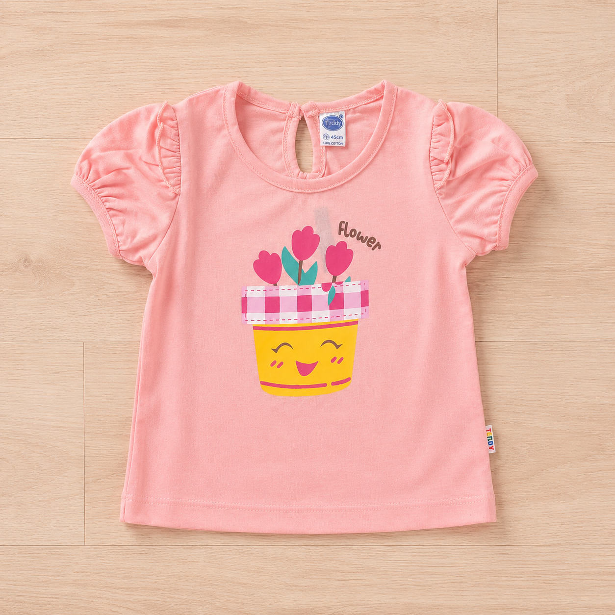 Girls Floral Print Cotton Half Sleeve Top & shorts