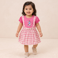 Baby Girls Pink Gingham Snow White Pinafore Dress