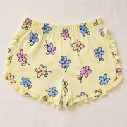 Baby Girls Pastel Yellow Multi Floral Ruffle Sleeve Top and Shorts Set
