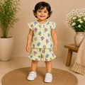 Baby Girls Pastel Yellow Multi Floral Ruffle Sleeve Top and Shorts Set