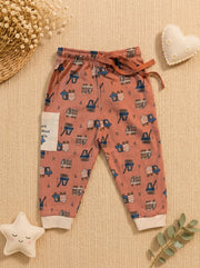 Boys Rust Orange Construction Crew 3-Piece Cotton Set