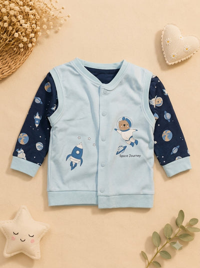 Boys Blue Space Journey 3-Piece Cotton Set