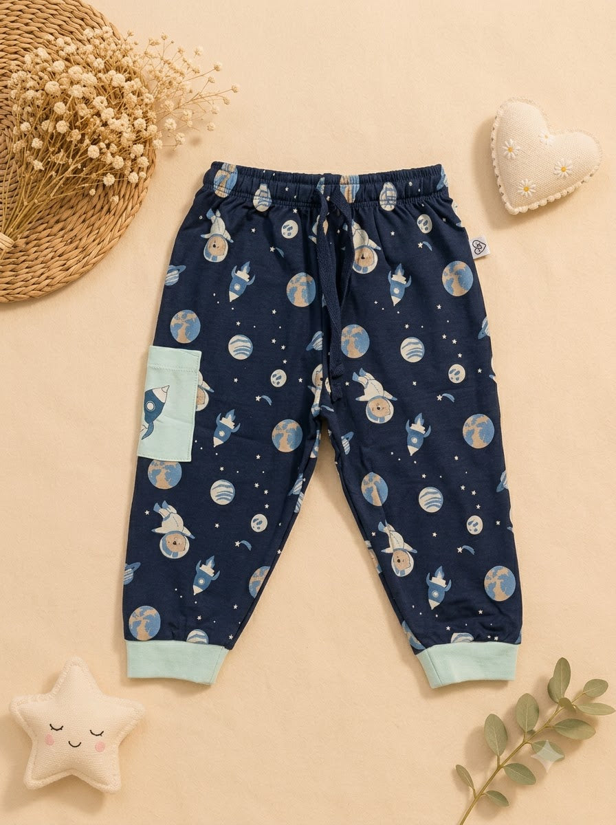Boys Rust Orange Construction Crew 3-Piece Cotton Set