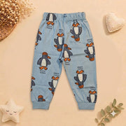 Boys Blue Chill Penguin Cotton Loungewear Set