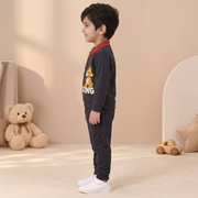 Boys Charcoal Grey Lion King Simba Polo Sweatshirt & Jogger Set