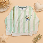 Boys Mint Green Striped Disney Goofy Sweatshirt & Jogger Set