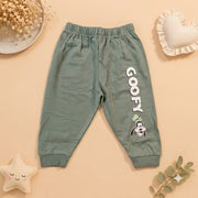Boys Mint Green Striped Disney Goofy Sweatshirt & Jogger Set