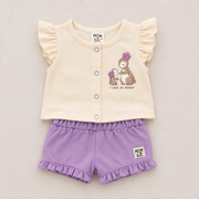 Baby Girls I Love My Mommy Ruffle Top and Shorts Set