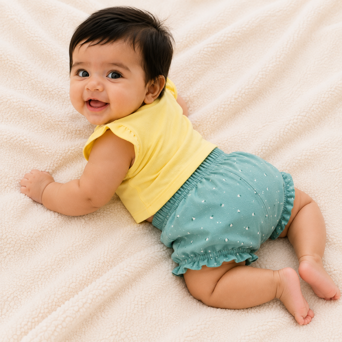 Baby Girls I Love My Mommy Ruffle Top and Shorts Set