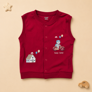 Boys Rust Orange Construction Crew 3-Piece Cotton Set
