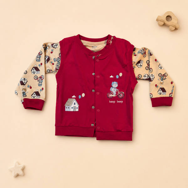 Toddler Boys Cycling Bear 3-Piece Cotton Set