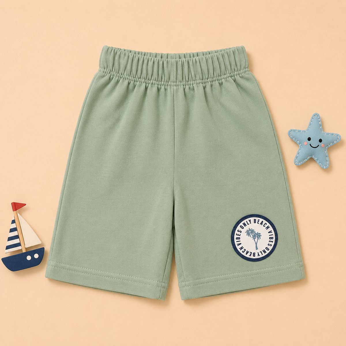 Boys Beach Vibes Striped Tee and Shorts Set