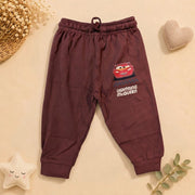 Boys Dusty Pink & Maroon Lightning McQueen Polo Sweatshirt & Jogger Set