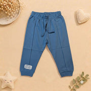 Boys Slate Blue Shark Henley Sweatshirt & Track Pant Set