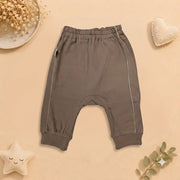 Baby Boys Beige & Mocha Rugby Bear Sweatshirt & Diaper Pant Set