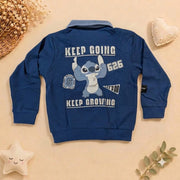 Boys Blue Stitch Polo Sweatshirt & Jogger Set