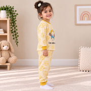 Unisex Warm Yellow Cute Little One Cotton Loungewear Set