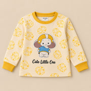 Unisex Warm Yellow Cute Little One Cotton Loungewear Set