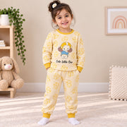Unisex Warm Yellow Cute Little One Cotton Loungewear Set