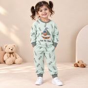 Unisex Mint Green Sail The Seas Bear Cotton Loungewear Set