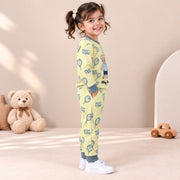 Unisex Lime Green Tennis Bear Cotton Loungewear Set