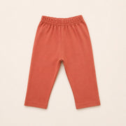 Boys Rust Orange Striped Bear Cotton Loungewear Set