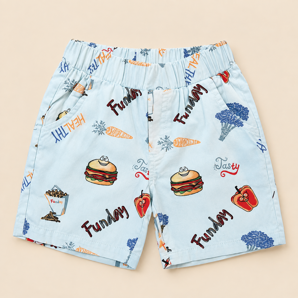 Boys Funday Printed Short Sleeve Shirt and Shorts Set