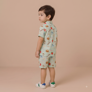 Boys Tasty Funday Printed Short Sleeve Shirt and Shorts Set