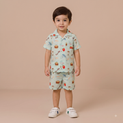 Boys Funday Printed Short Sleeve Shirt and Shorts Set