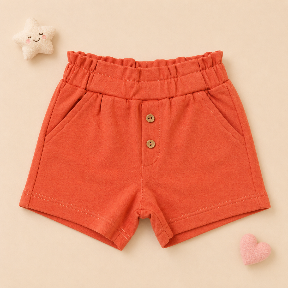 Girls Love Fruits Flutter Sleeve Top and Turquoise Shorts Set