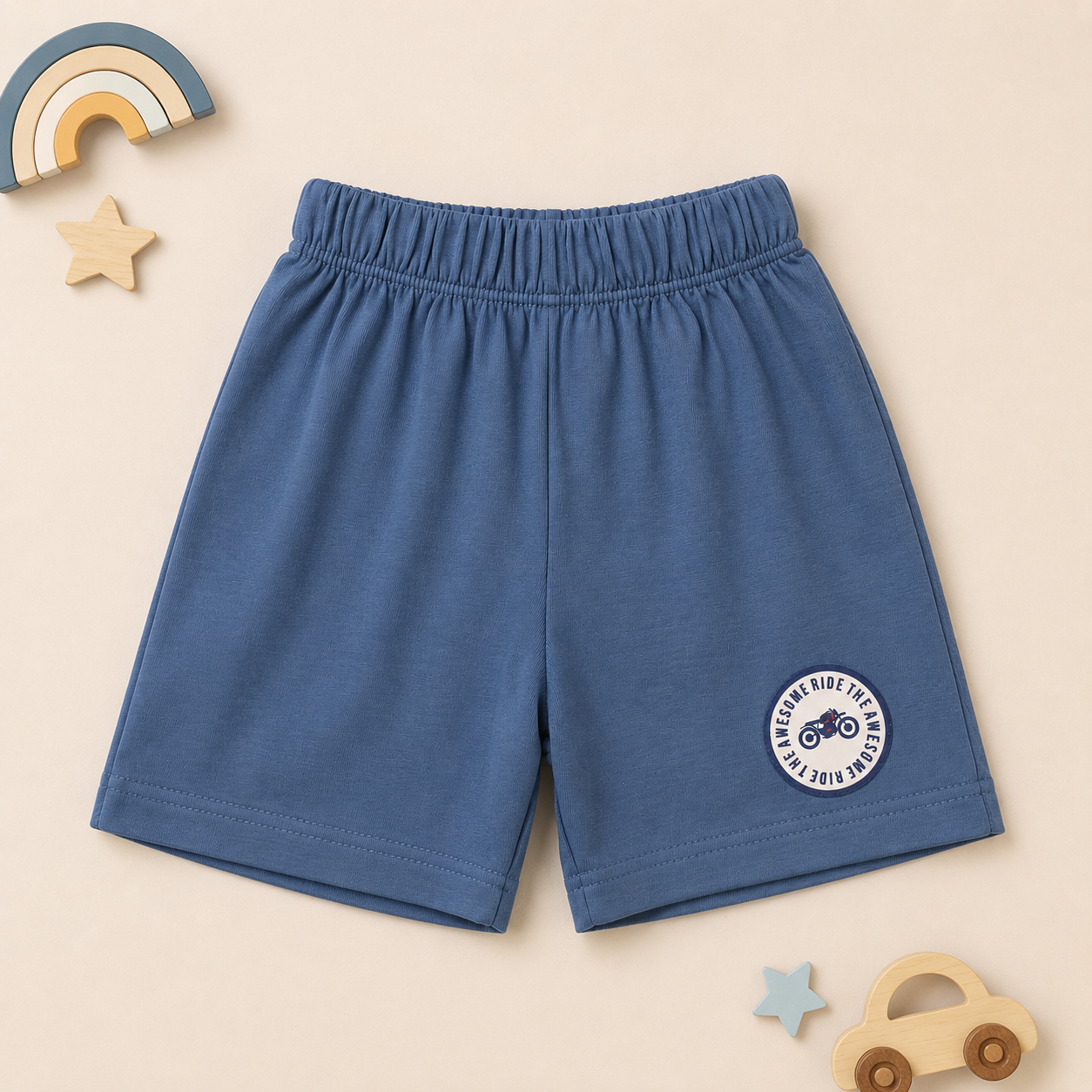 Boys California Motorcycle Striped Tee and Shorts Set
