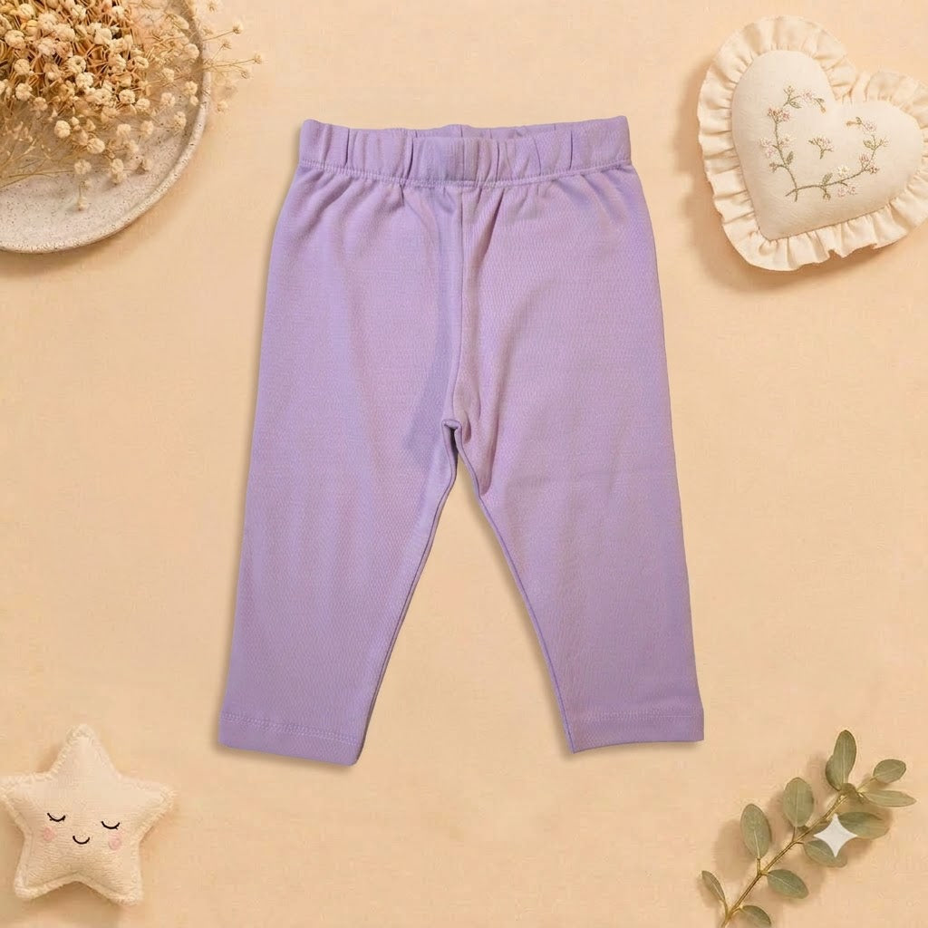 Baby Girls Lavender Floral Bird Frock & Legging Set