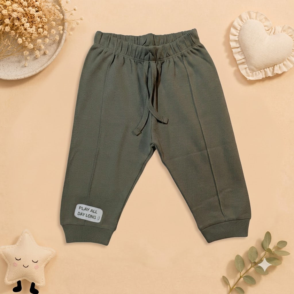 Boys Slate Blue Shark Henley Sweatshirt & Track Pant Set